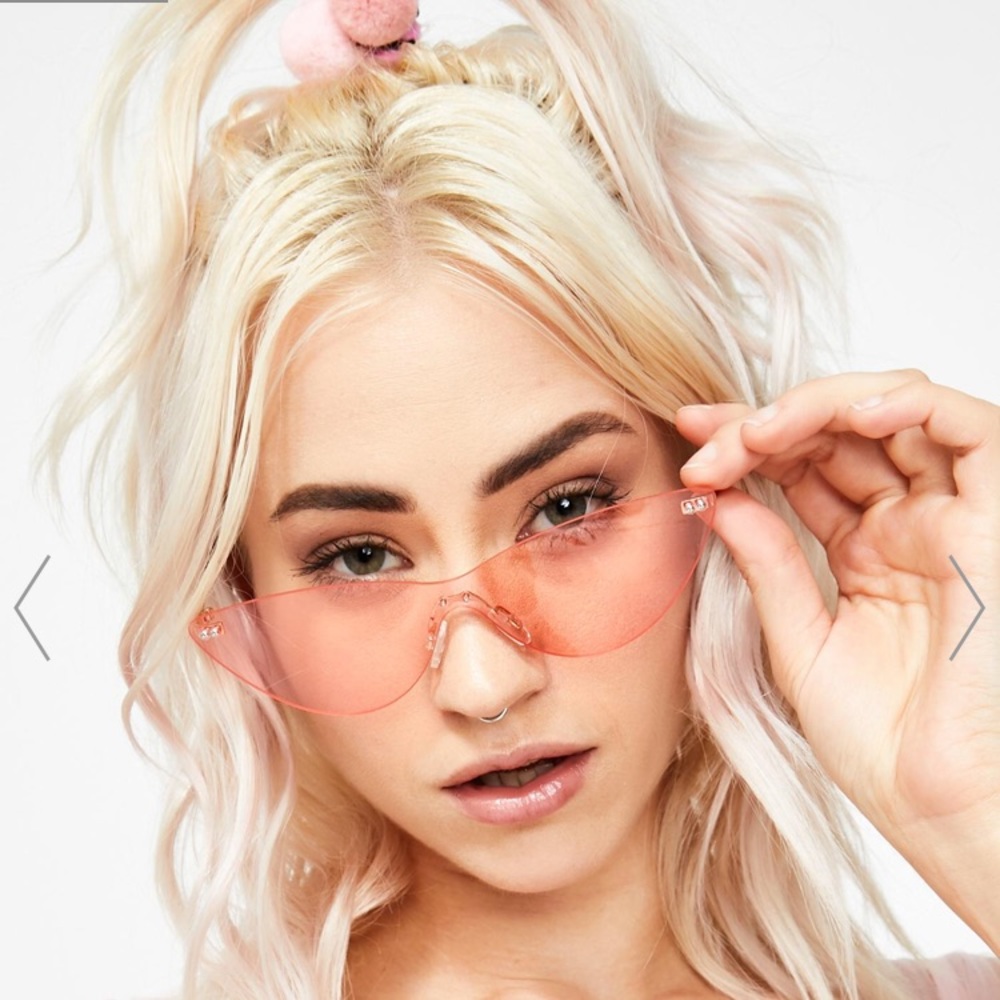 Brand New DollsKill Pink Y2K Sunglasses ✨